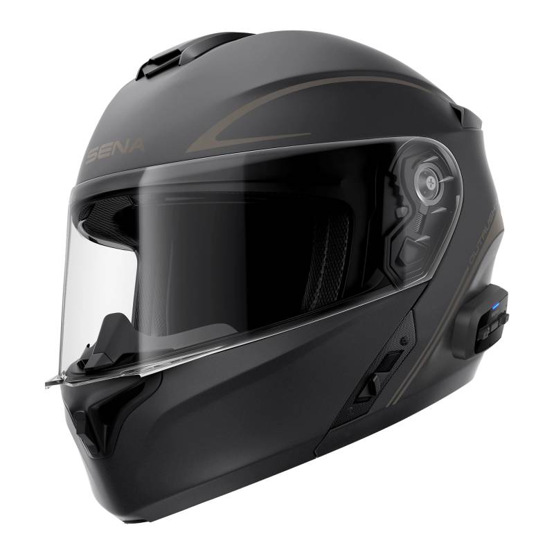 Sena Outrush R Bluetooth Klapphelm mit Intercomsystem (Schwarz, Größe S) von Sena