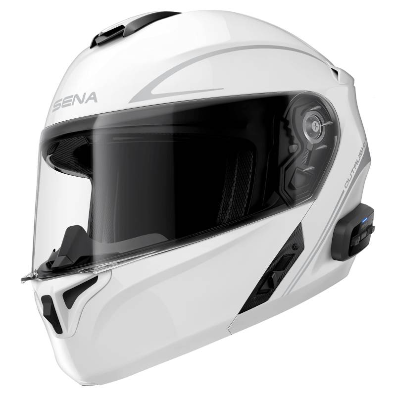 Sena Outrush R Bluetooth Klapphelm mit Intercomsystem (Weiß , Größe M) von Sena