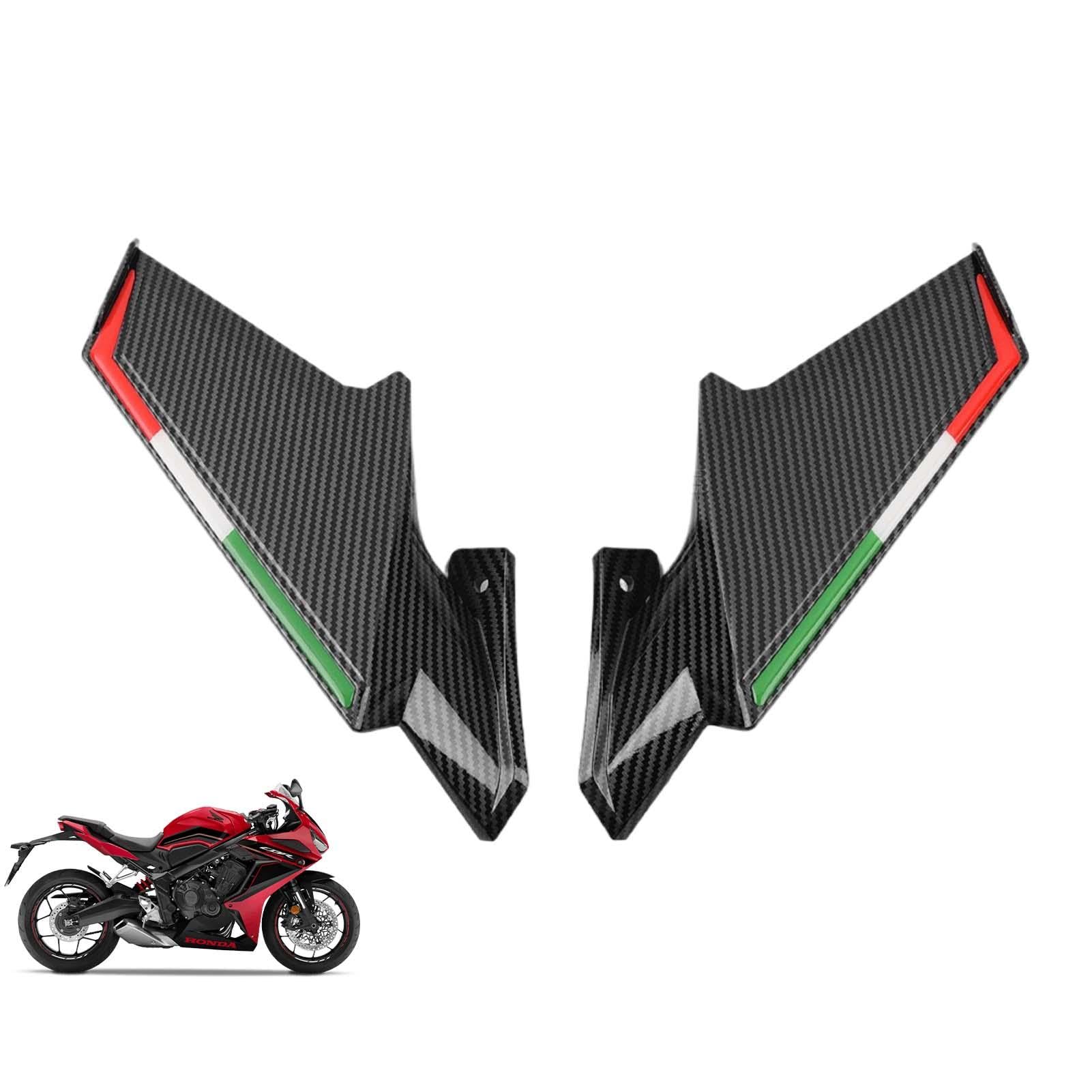 Motorradflügel,Motorradwindflügel, Schutzvorrichtung für die untere Winglet-Abdeckung, Seitenverkleidungs-Winglets, Ersatz für Motorradflügel-Set für die meisten Motorräder von Senermter