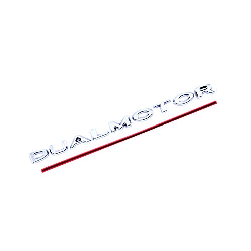Senmubery 3D Dual Motor Aufkleber Auto Heck Kofferraum Emblem Aufkleber Abzeichen Aufkleber für Tesla Model 3 2017-2020, Dekorative Aufkleber von Senmubery
