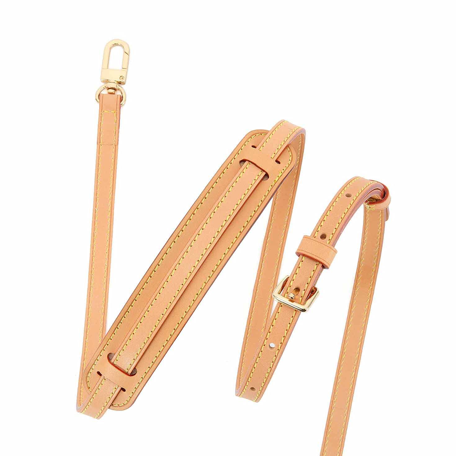 Damen Taschengurt Verstellbar Leder Schultergurt Umhängegurt Trageriemen für Tragetaschen Satchel DIY Geldbörse Herstellung Lederriemen für Speedy,Metis(Vachetta-Strap2S1.2 + Schulterpolster) von Senral