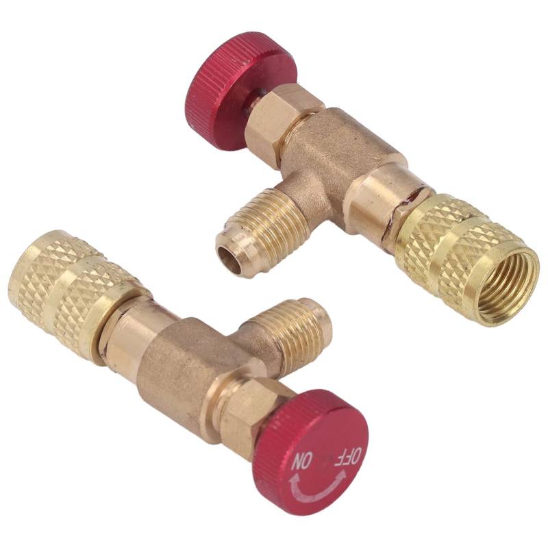 Senrusa 2PCS Kälteregelventil 1/4SAE Außengewinde 5/16SAE Innengewinde Kältemittel Ladeventil Adapter für R410A von Senrusa