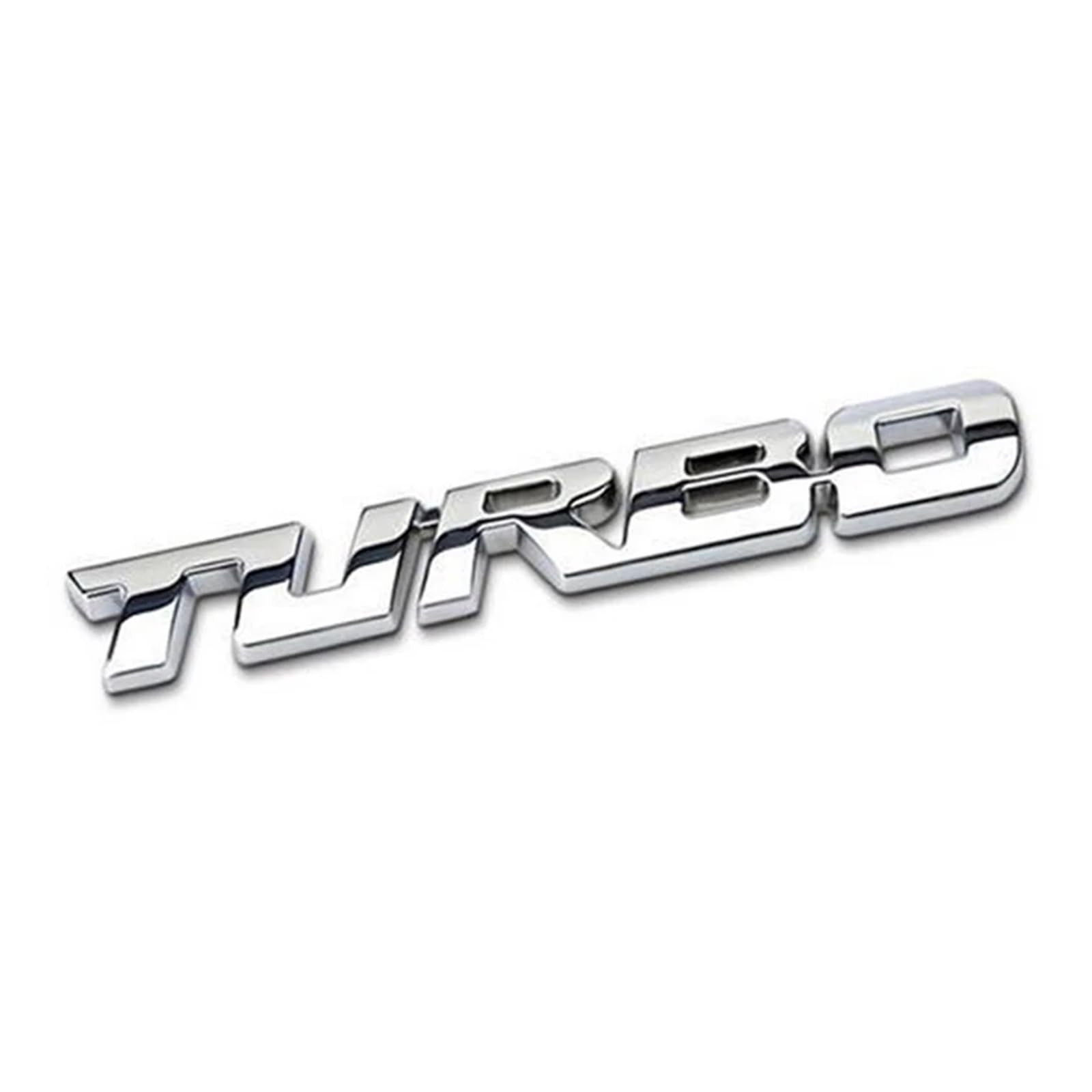 Auto 3D Metall Chrom Zinklegierung Geändert Turbolader Turbo Metall Aufkleber Auto Styling Auto Turbo 3D Emblem Abzeichen Aufkleber (Color : Silver) von SenyEr