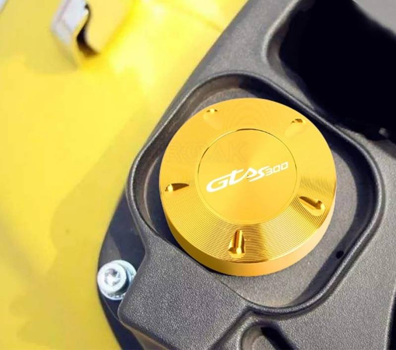 For Piaggio GTS GTV LX Primavera Sprint 125 150 250 300 300ie Roller Motorrad CNC Gas Kraftstoff Tank Füllstoff Öl Kappe abdeckung(GTS300 GD) von SenyEr