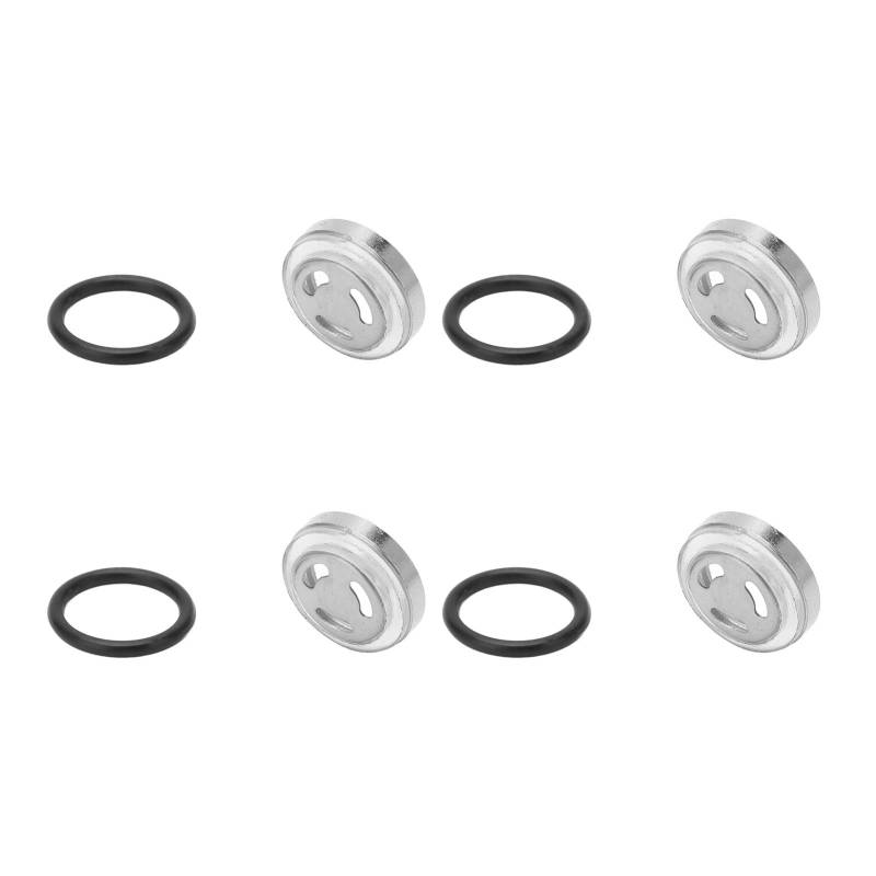 Septpenta 18 mm Schauglasdichtungssatz mit 4 Metallringen und 4 Dichtungen für Zylinderbehälter, Original Standard, Bremszylinderkopfdichtungen für Motorräder, Roller, Atvs und Dirtbikes von Septpenta