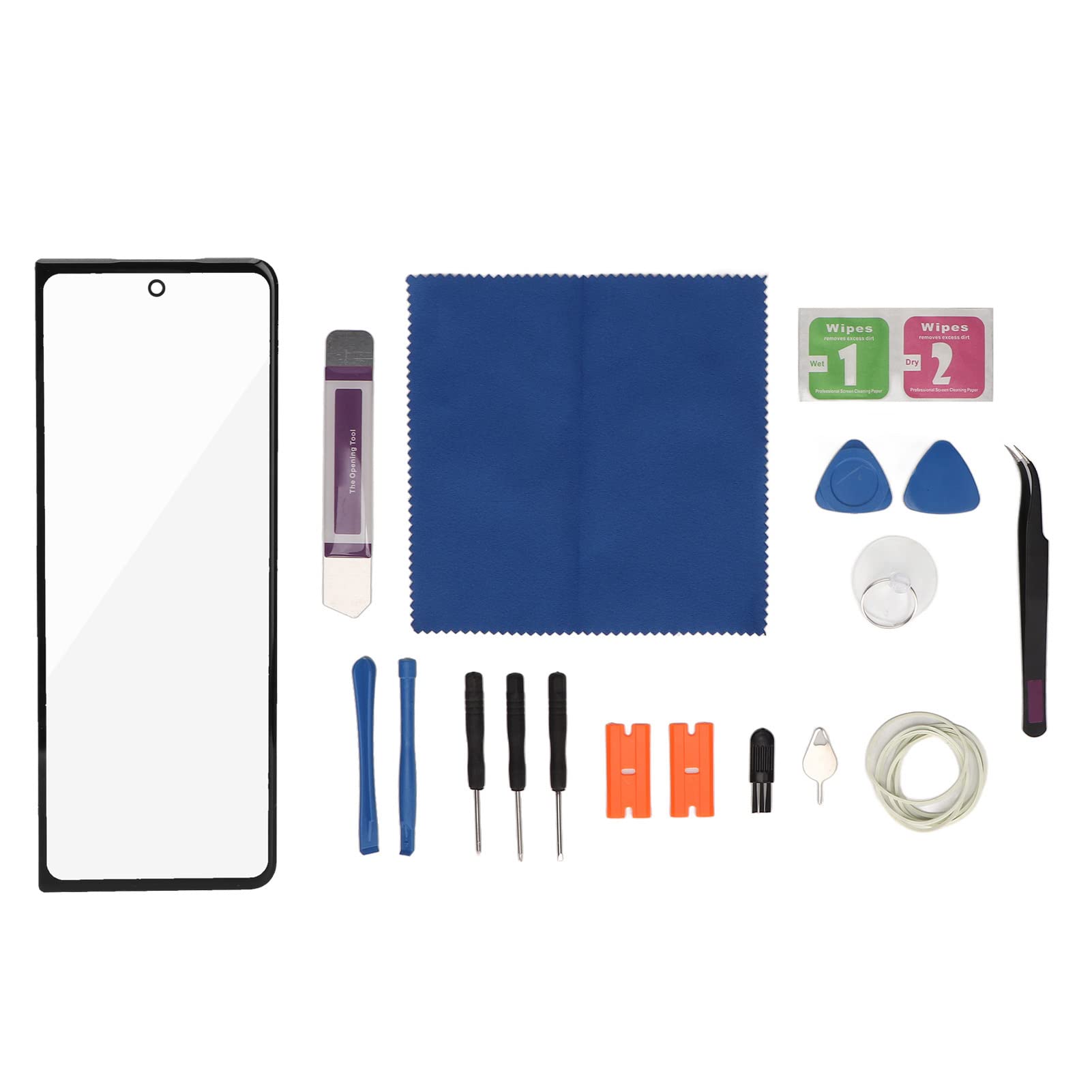 Septpenta Handy Display Reparatur Set für Z Fold 3 5G F926, Kratzfester Glas Frontglas Bildschirm Ersatz, Oca Kleber, Perfekte Passform, Paket Reparatur Der Äußeren Glasabdeckung des Telefons von Septpenta