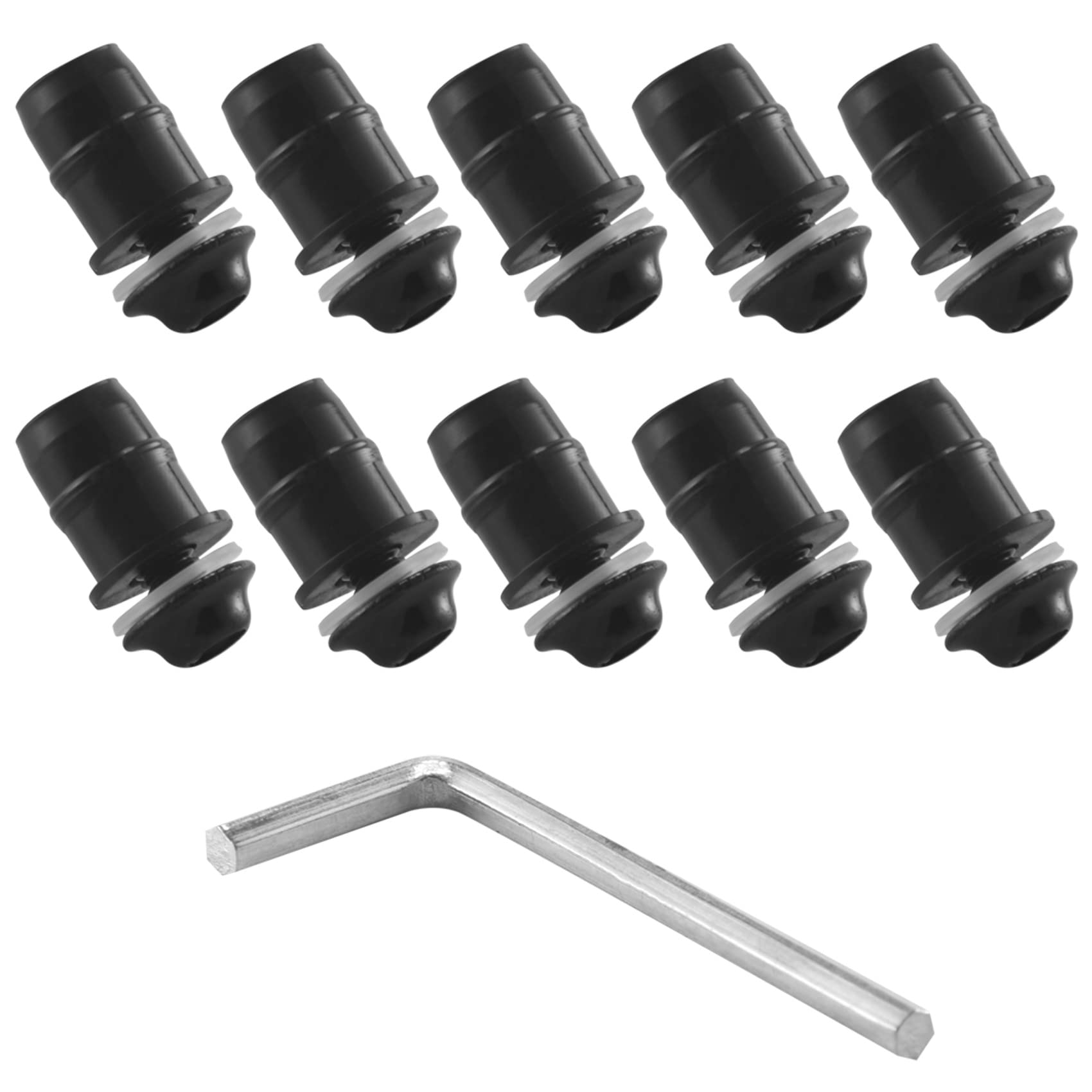 Sessleger 10 Stück/Set M5 Bolzen für Motorrad, metrisch, Gummi, Nüsse, gut für Windschutzscheibe, Abdeckung, Universal, für Windschutzscheibe, Zubehör von Sessleger