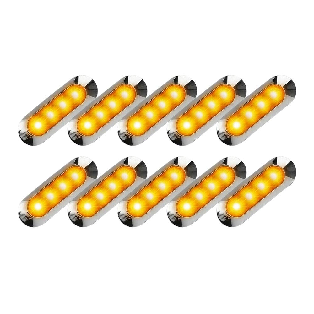 Sessleger 10 x LED-Begrenzungsleuchten für LKW, Anhänger, 4 LEDs, Auspuff RV, 12 V-24 V von Sessleger