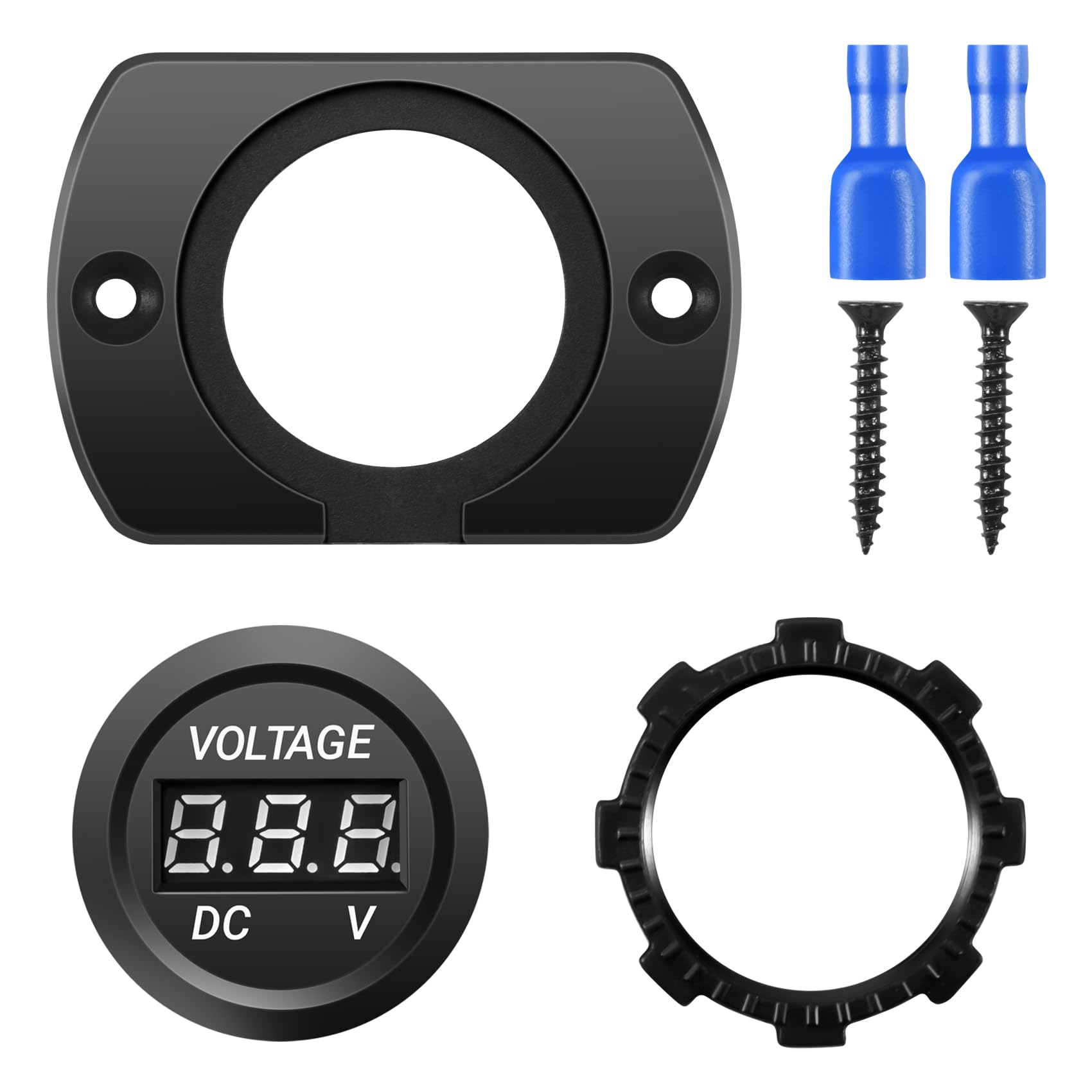 Sessleger 12 V-24 V, schwarz, wasserdicht, für Motorrad, Motorrad, LED-Digitalanzeige von Sessleger