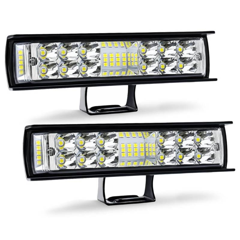 Sessleger 6 Zoll LED Light Bar 60 W 6000LM LED Pods Flood Spot Strahler, Combo Offroad, Nebelscheinwerfer, Auto, Lichter für LKW, ATV, Boot – 2 Stück von Sessleger