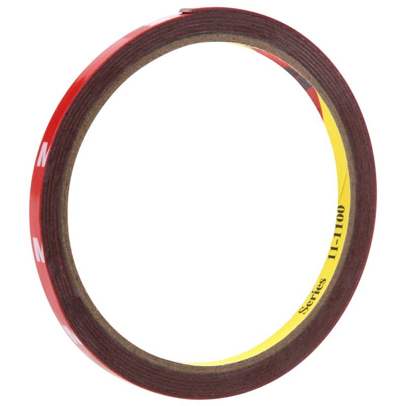 Sessleger Doppelseitiges Klebeband, permanent, super klebrig, Schaumstoff, für Auto, Auto, Rot, 6 mm x 3 m von Sessleger