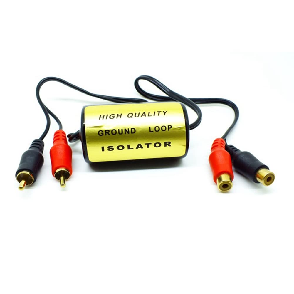 Sessleger Isolator für Massenschleife, Geräuschunterdrückung, Audio, für Auto und Heim-Stereo, 2 x Cinch-Stecker, 2 x mit Auto-Audio von Sessleger