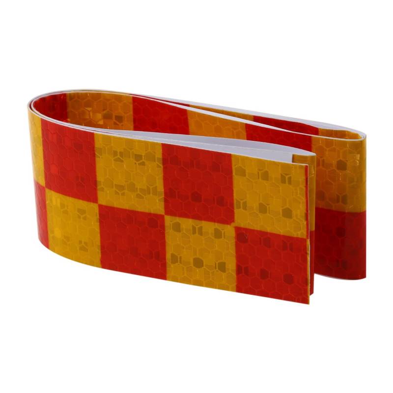 Sessleger Selbstklebendes Klebeband, Sicherheitswarnung, reflektierend, 1 m, Rot + Gelb von Sessleger