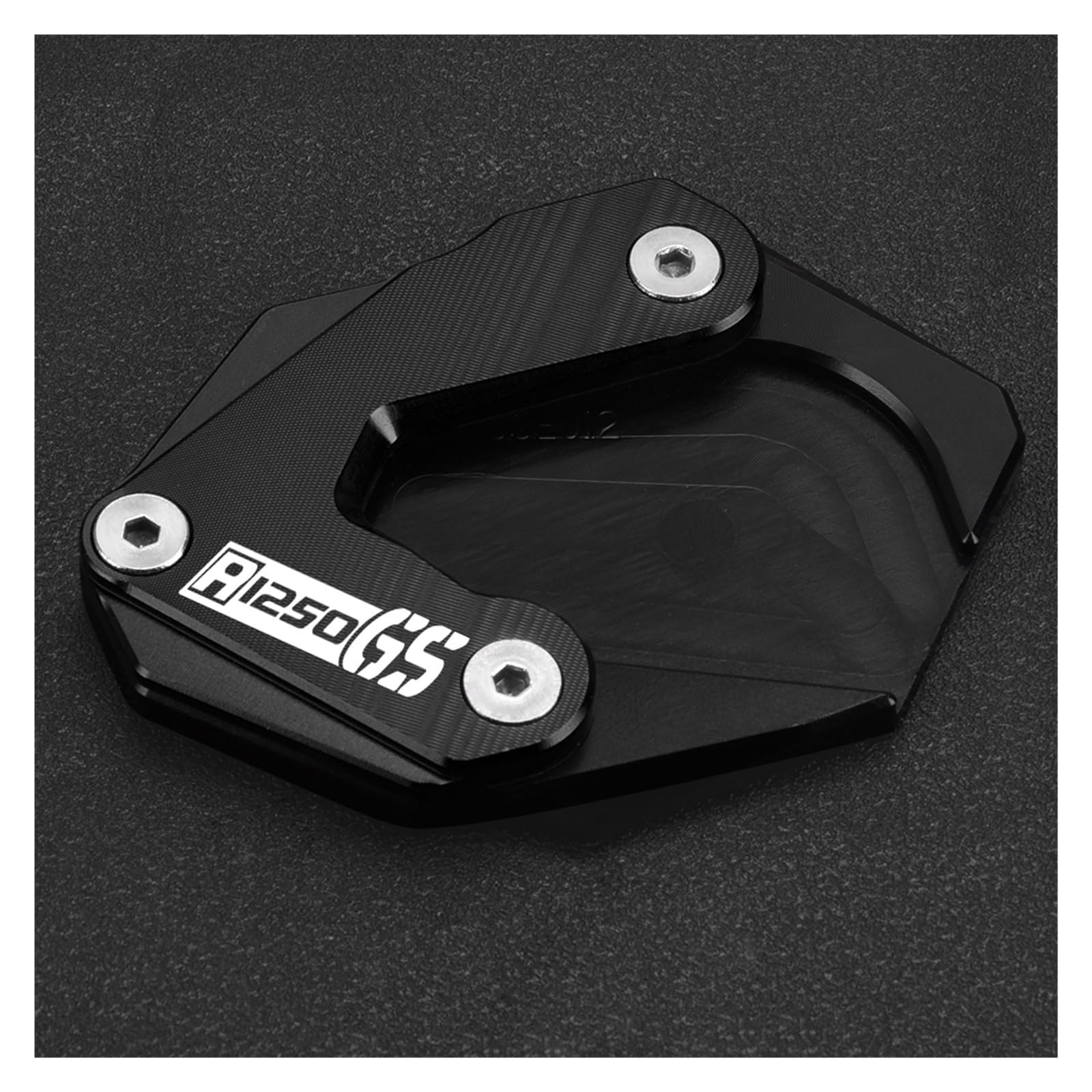 Seulomo Für BM@&W R1200GS R1200GSLC 2012 2013-2016 Motorrad Seitenständer Vergrößerer Ständer Vergrößern Platte Verlängerung Pad Fußstützbasis(Black-R1250GS A) von Seulomo