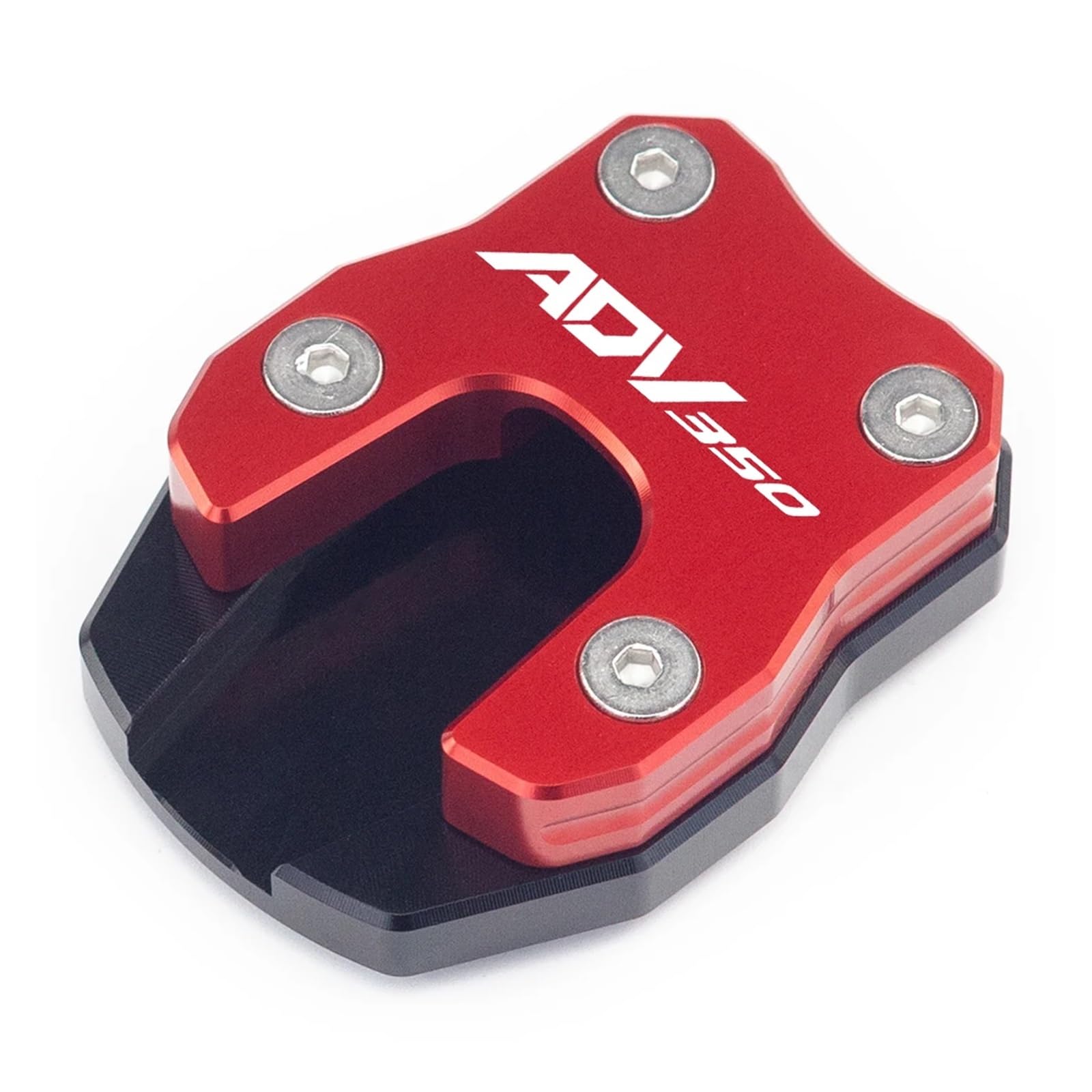 Seulomo Für Hon@&da ADV350 ADV 350 2021 2022 2023 Motorrad Kickstand Fuß Seitenständer Verlängerung Pad Stützplatte Vergrößern Zubehör(ADV350-RED) von Seulomo