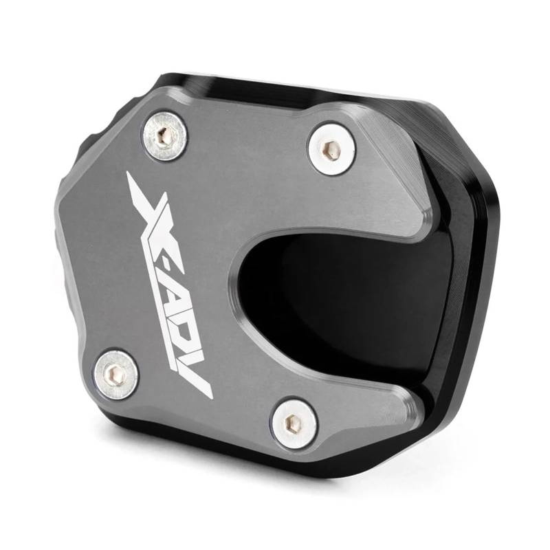 Seulomo Für Hon@&da XADV 750 X ADV 750 2021 2022 2023 Zubehör Motorrad Kickstand Extender Fuß Seitenständer Fußpolster Stützplatte(Grey X-ADV Logo) von Seulomo