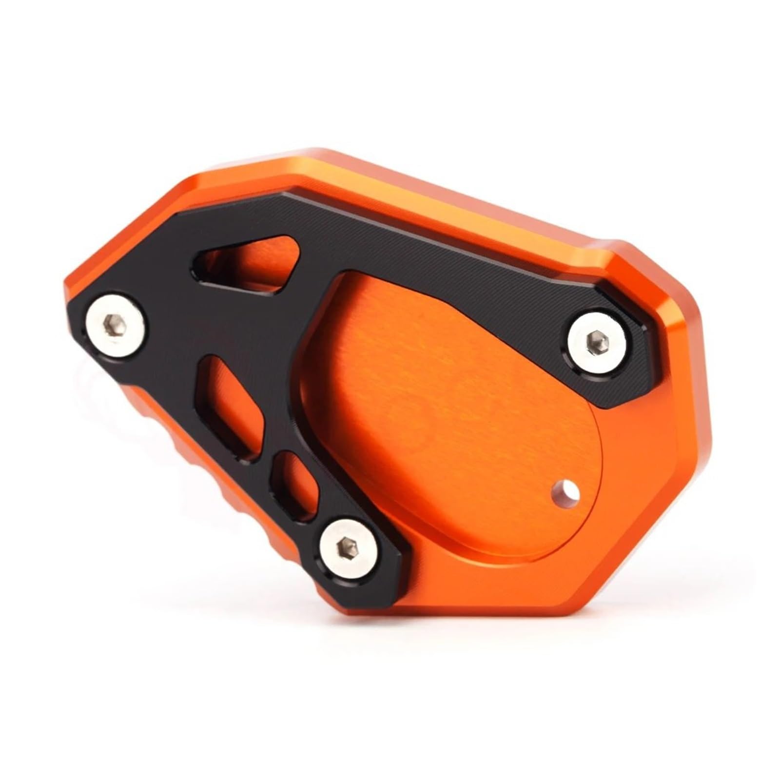 Seulomo Für KT@&M 890 Adventure R 2020 2021 2022 Motorradzubehör 890 ADV R Kickstand Fuß Seitenständer Verlängerung Pad Stützplatte(NO Logo ORANGE D) von Seulomo