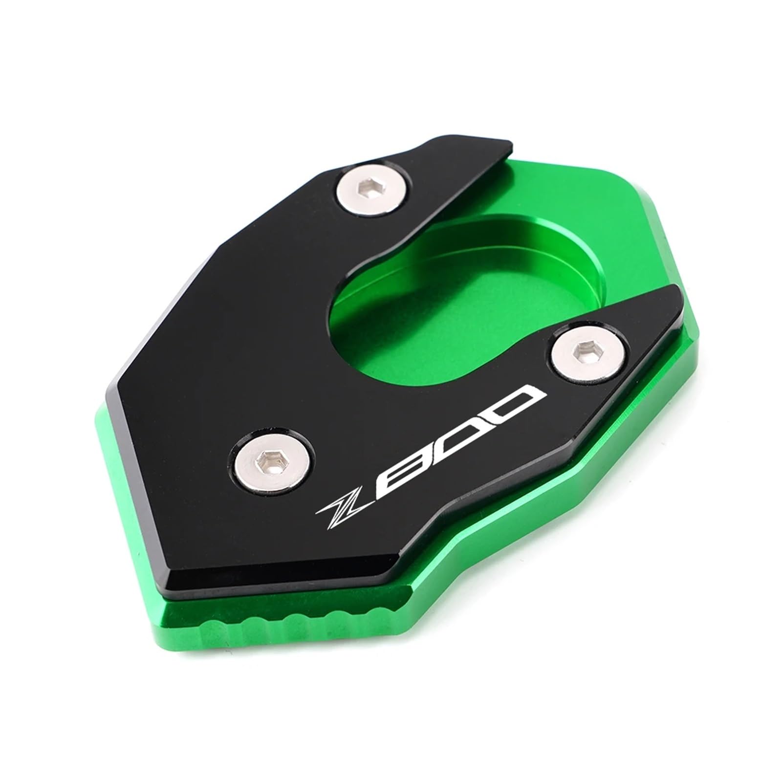 Seulomo Für Ka&@wasaki Z800 2013-2016 Z 800 Hohe Qualität Motorrad CNC Aluminium Zubehör Seite Stehen Enlarger Ständer Vergrößern Pad(Black Green) von Seulomo