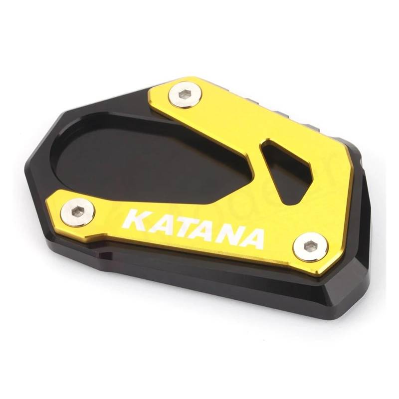 Seulomo Für Suzuki Katana 2019 2020 2021 Zubehör Motorrad Ständer Fuß Seite Stehen Verlängerung Pad Platte Teile(Katana Yellow) von Seulomo