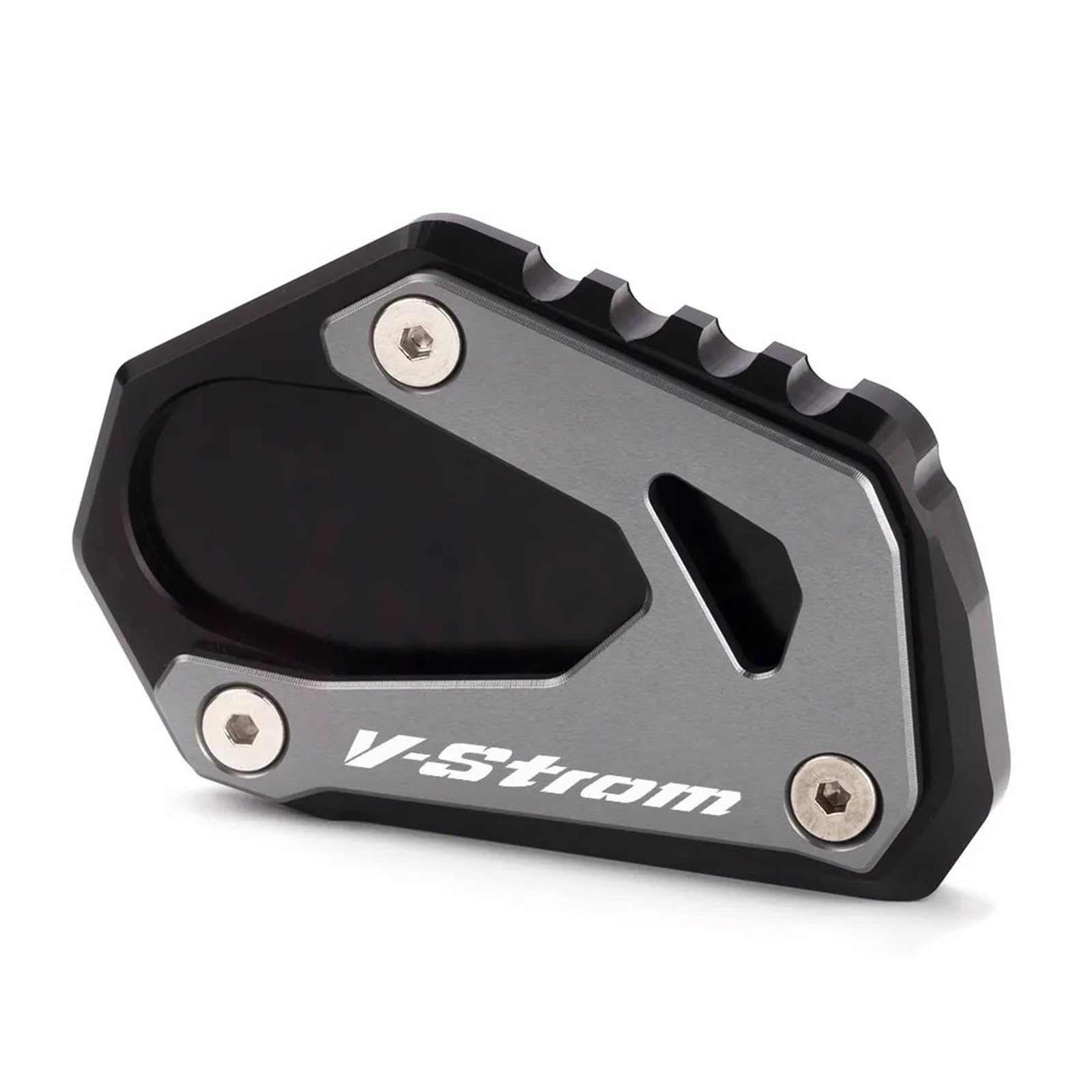 Seulomo Für Suzuki V-Strom 1000 VSTROM 1000/XT DL1000 DL 1000 2014-2021 Motorrad Kickstand Fuß Seite Stehen Verlängerung Pad Unterstützung Platte(V-Strom Logo Grey) von Seulomo