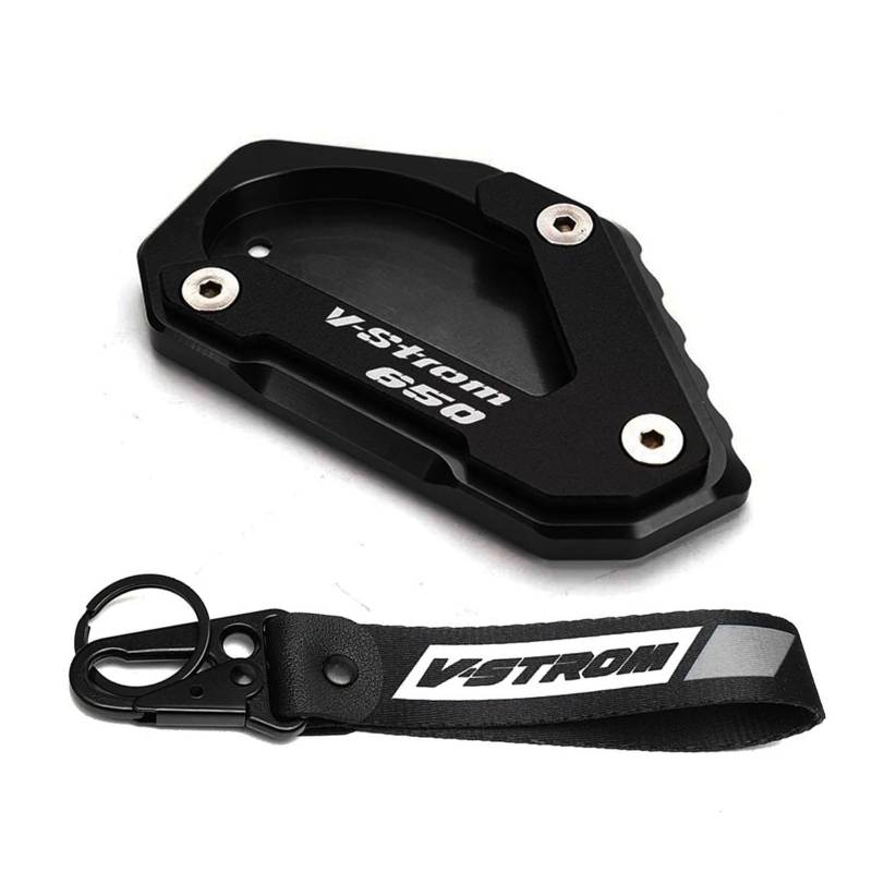 Seulomo Für Suzuki Vstrom 650 Dl650 650 XT Dl V-Strom 2012-2022 Motorrad Schlüsselanhänger Kickstand Pad Seitenständer Vergrößerung VStrom650(1 Set-Black) von Seulomo