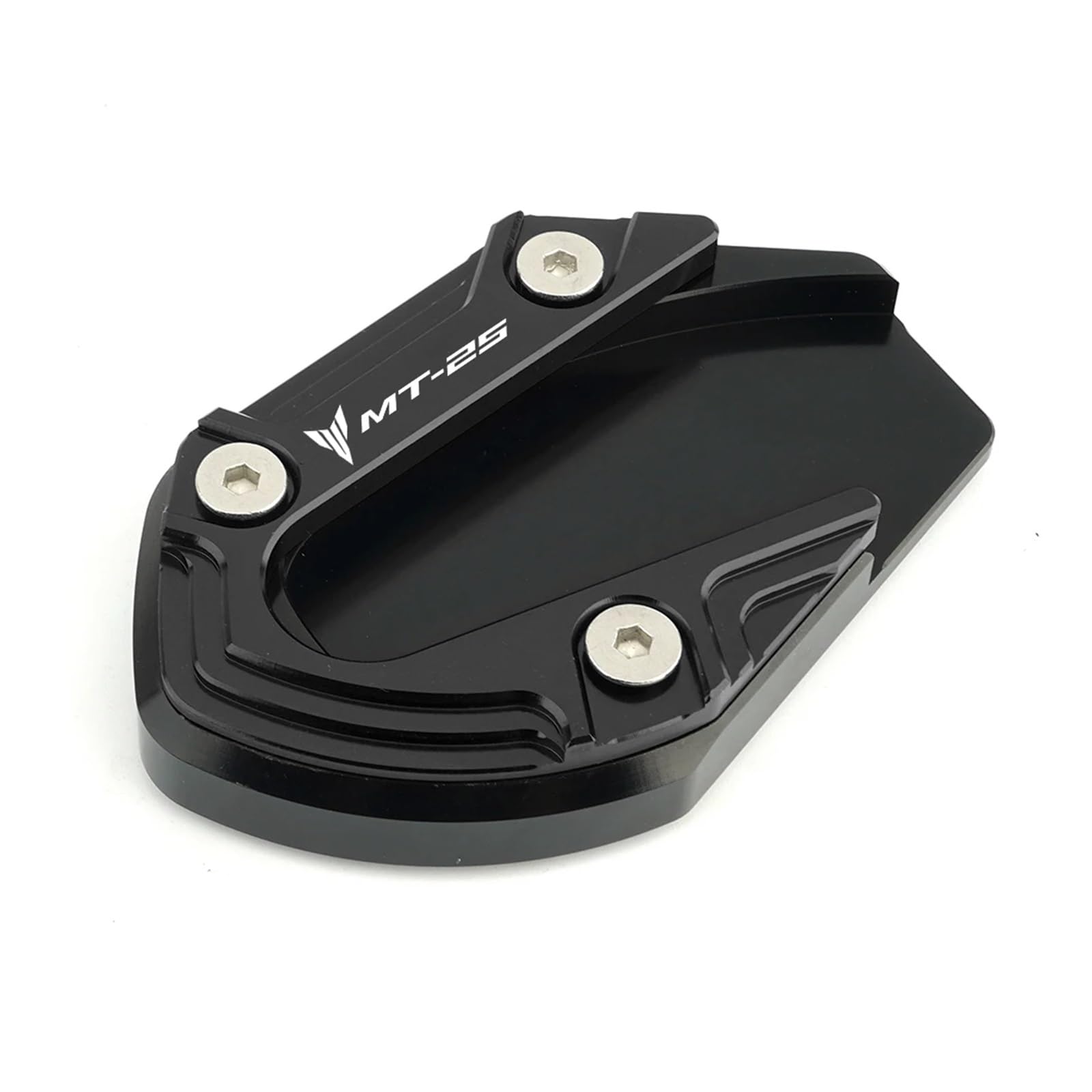 Seulomo Für YA-MAHA MT-03 MT-25 MT 03/25 2014-2019 Zubehör Motorrad Aluminium Kickstand Fuß Seitenständer Verlängerung Pad Stützplatte(MT25 Black) von Seulomo