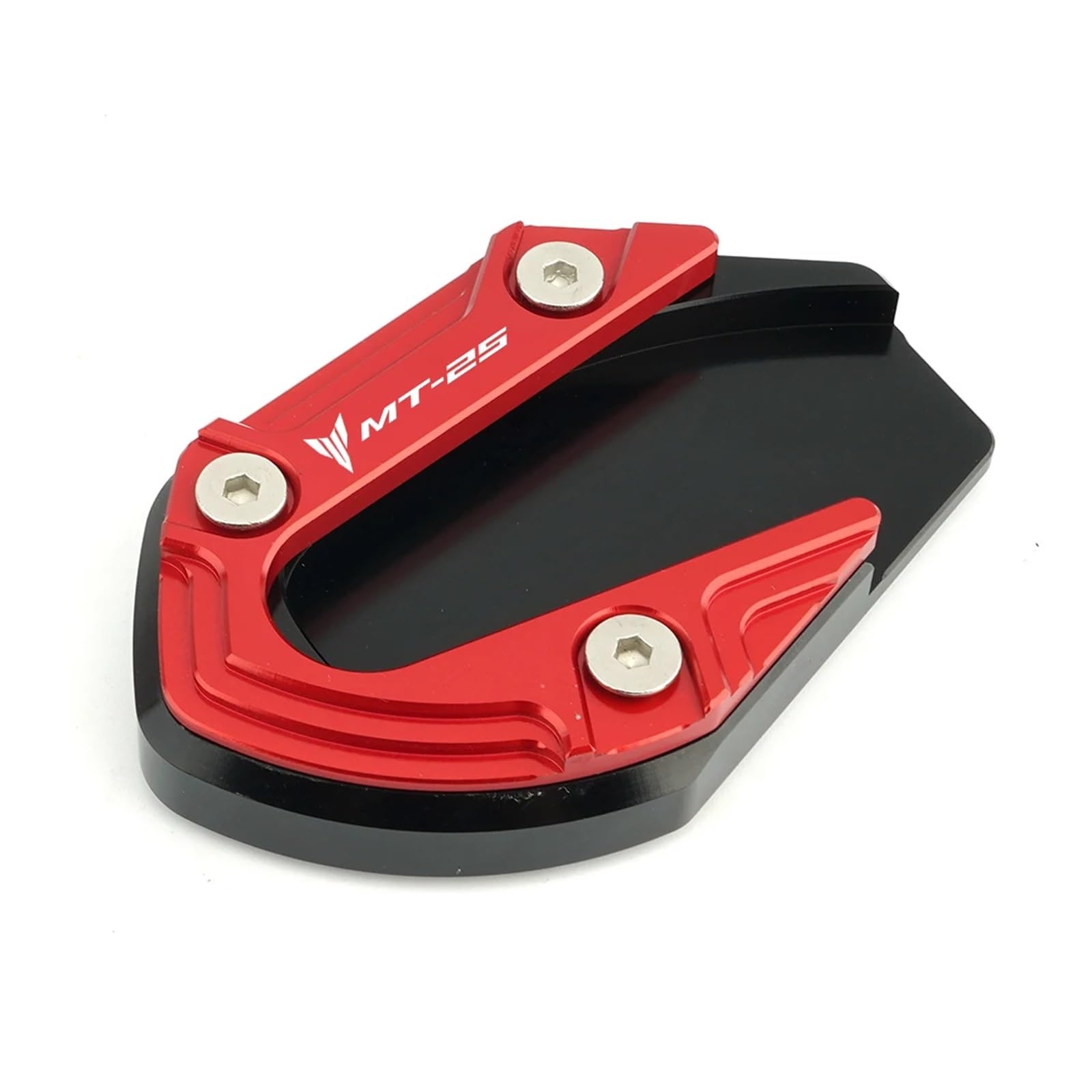 Seulomo Für YA-MAHA MT-03 MT-25 MT 03/25 2014-2019 Zubehör Motorrad Aluminium Kickstand Fuß Seitenständer Verlängerung Pad Stützplatte(MT25 Red) von Seulomo