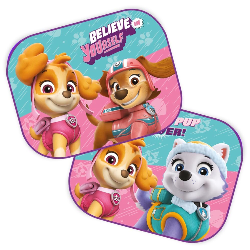 PAW PATROL GIRLS Power Auto Sonnenschutz, Schattenspender, 2 Stück von Seven Polska