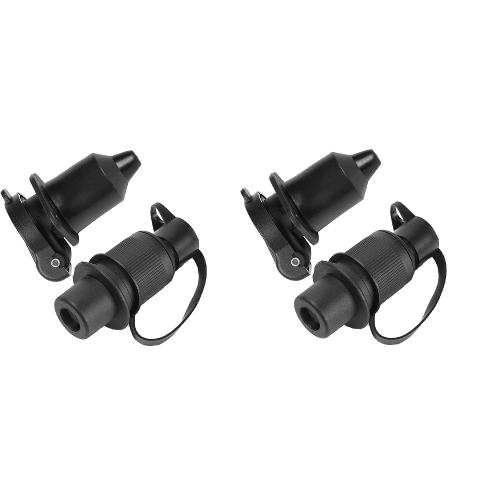 Sevenvtwo 2X Anhänger-Steckdosen-Adapter für Wohnmobile Netzkabel-Steckdosen-Steckdosenleiste 3-Poliger Europäischer Pkw-Anhänger-Adapter von Sevenvtwo