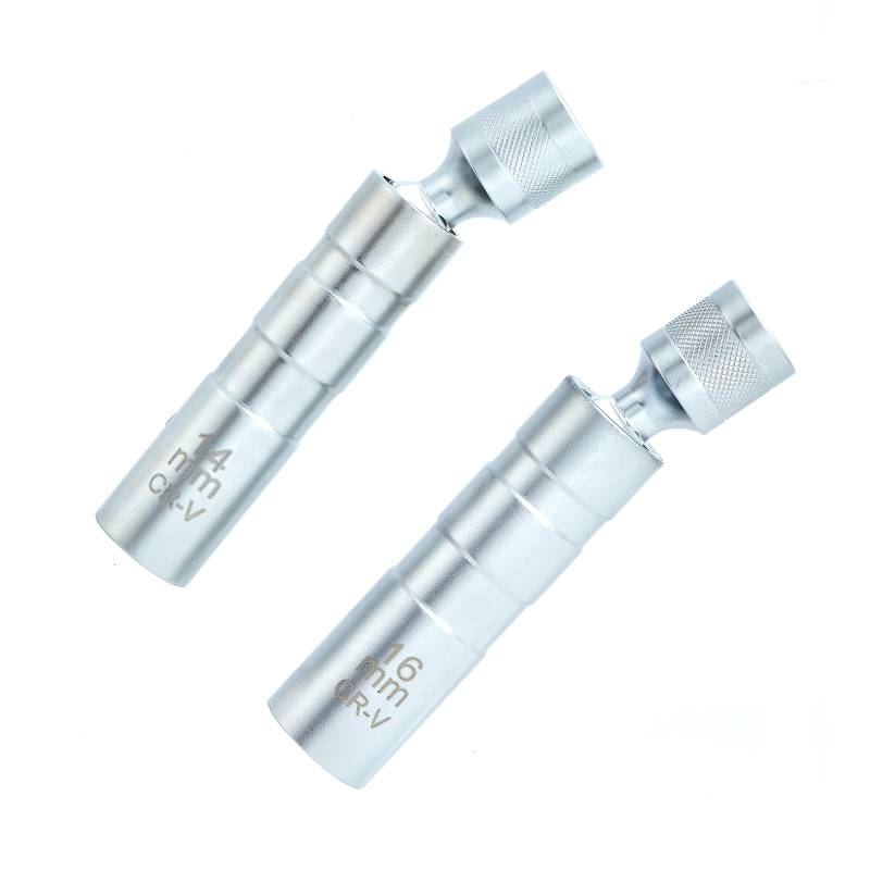 2 Stück Zündkerzenschlüssel 14mm und 16mm, ZüNdkerzenschlüSsel Set, ZüNdkerzen Nuss, Magnet Universal Flexibel, Entfernen Von ZüNdkerzen, ZüNdkerzenschlüSsel Entferner Installer, Kerzenschlüssel. von Sewokon