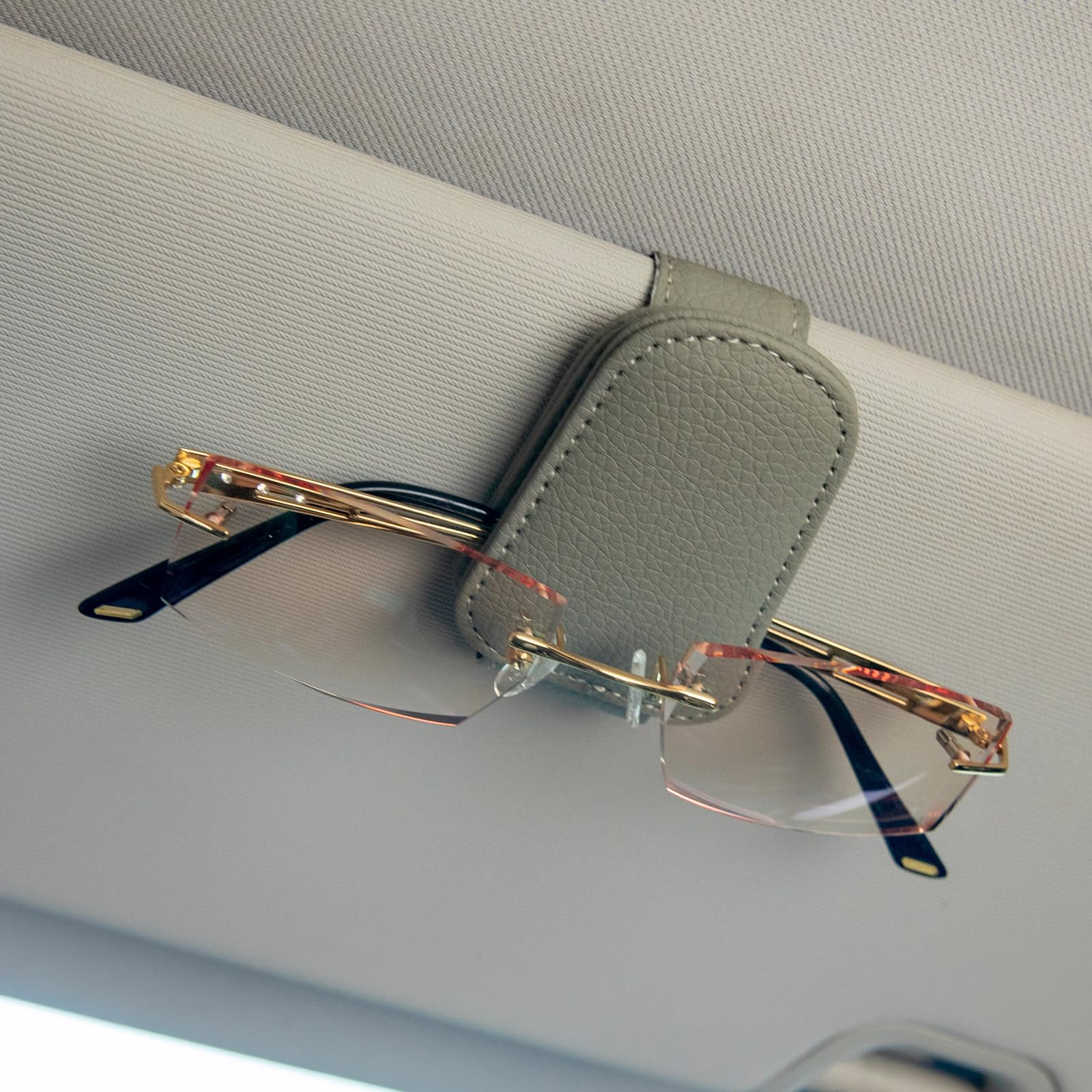 Brillenhalter für Auto, Sonnenbrillenhalter Auto, Auto Brillenhalter, Brillenhalterung Auto, Brillenhalter Auto, Auto Sonnenbrillenhalter, Auto Brillenhalterung, Sonnenbrille Halterung Auto(Grau) von Sewokon