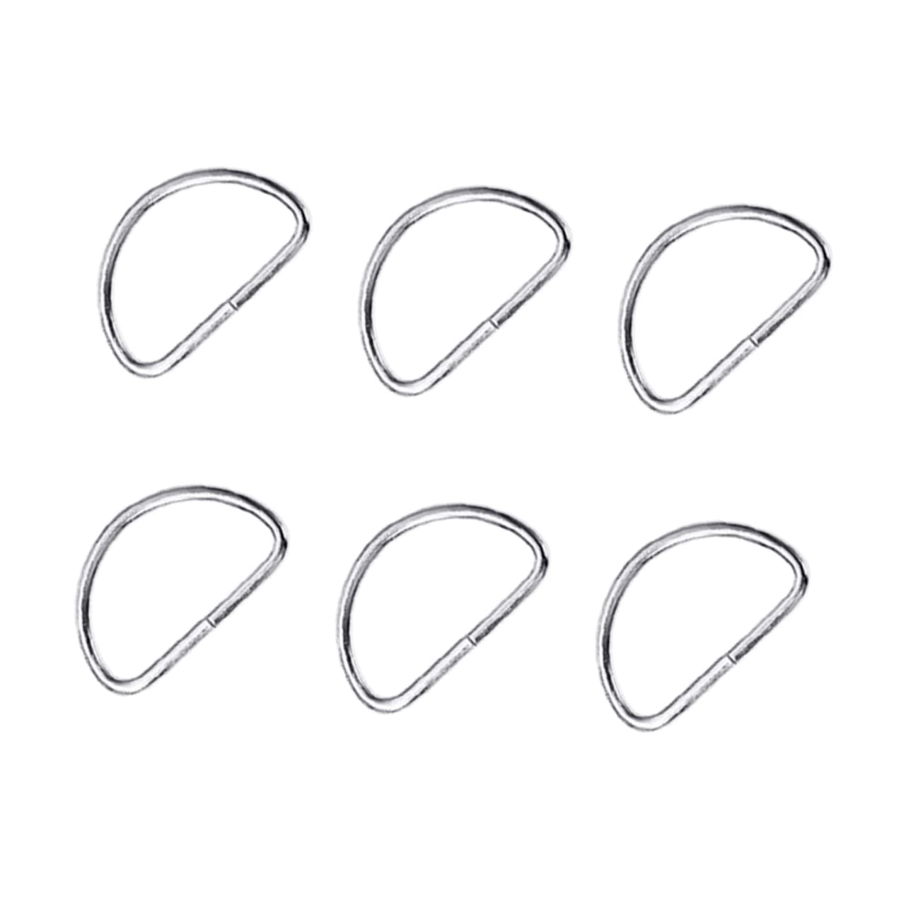 Sewroro 20St Taschenring Gepäckband Taschenriemen Taschengurt Gepäckgurte Gürtel Bag packetbandrollen schlüsselanhänger seat Luggage Straps satchpack Halbrunder d-Ring d-Schnalle Silver von Sewroro