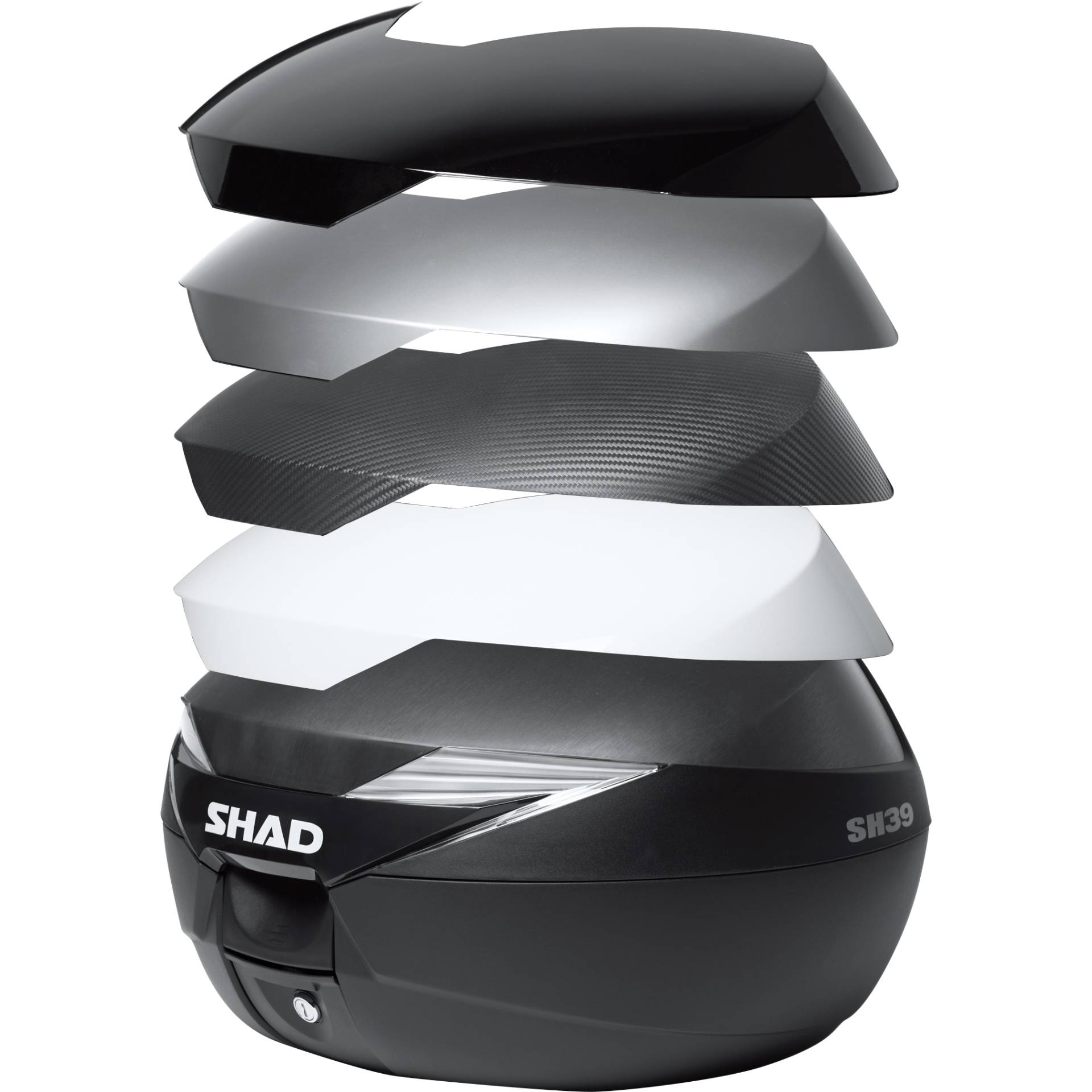 Shad Deckelcover für SH39 Topcase unlackiert von Shad