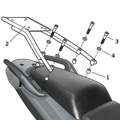 Shad Top Master, Topcase Montagesatz von Shad