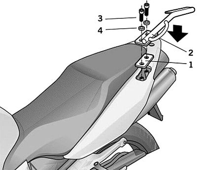 Shad Top Master, Topcase Montagesatz von Shad