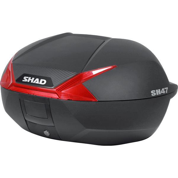 Shad Topcase SH47 carbonlook rote Reflektoren von Shad