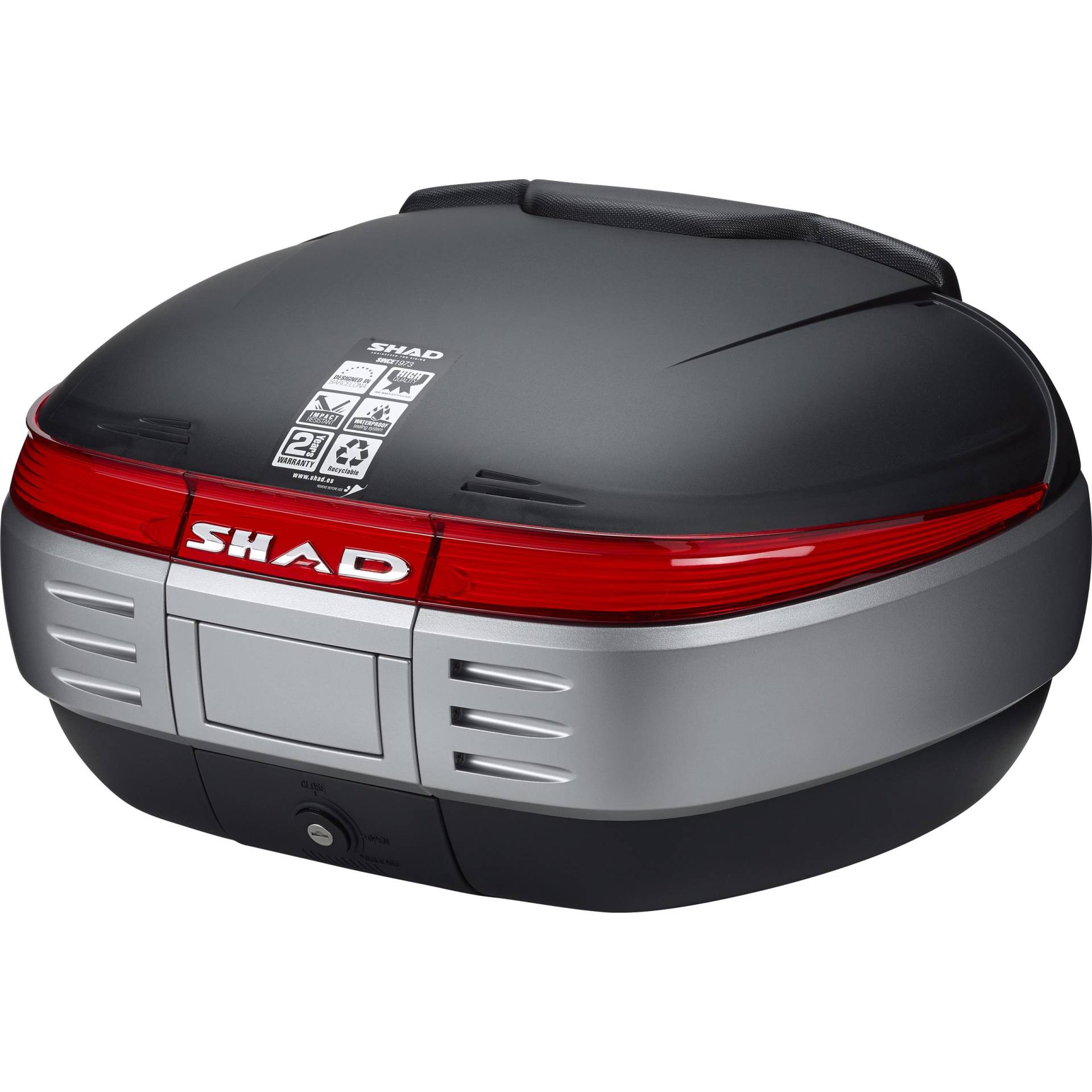 Shad Topcase SH50 matt schwarz unlackiert von Shad