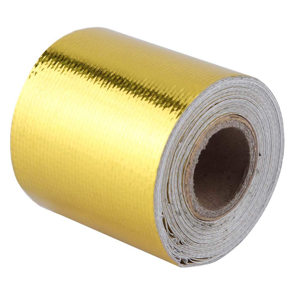 Klebeband, 5 m * 5 cm, Aluminiumfolie, Schallabsorption, Wärmedämmung, Hitzeschildband, hitzebeständige Umhüllung von Brennstoffzellen-Schottköpfen(Golden 5M*5Cm) von Shanrya