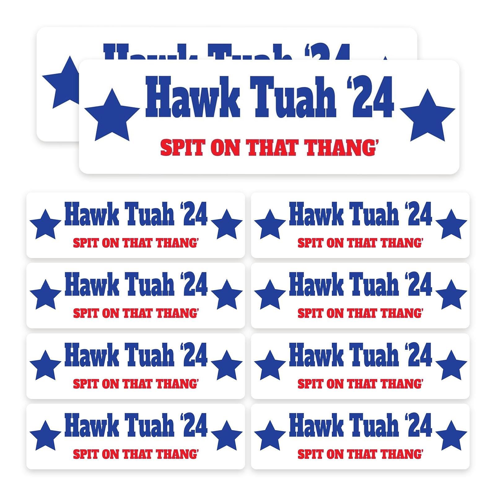 10 Stück Hawks Tuah Aufkleber | Hawks Tuah Sticker 24 | Hawks Tush Spit On That Thing | Hawks Tuah Stoßstangenaufkleber | Wasserfester Aufkleber Für Autofenster von Shapen