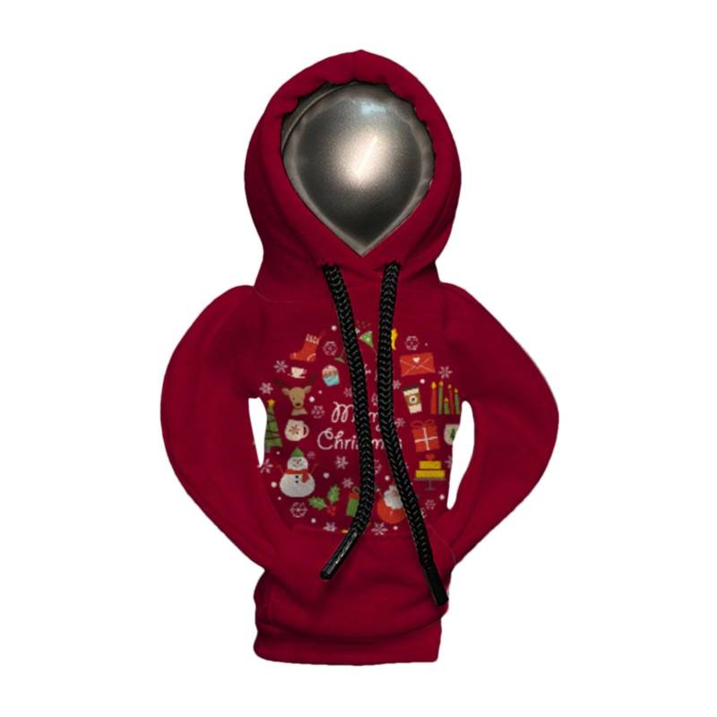 Schaltknauf-Hoodie, Hoodie-Schaltknauf-Abdeckung,Auto-Shifter-Stick-Schutz-Dekoration - Kapuzenpullover mit Weihnachtsdruck für Auto-Schalthebel, niedliche Gadgets für den Autoinnenraum, Zubehör und D von Shapen