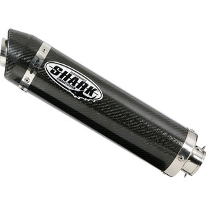 Street GP Auspuffsystem mit EG/BE Carbon, Dämpferlänge: 360 mm Shark Auspuff von Shark Auspuff