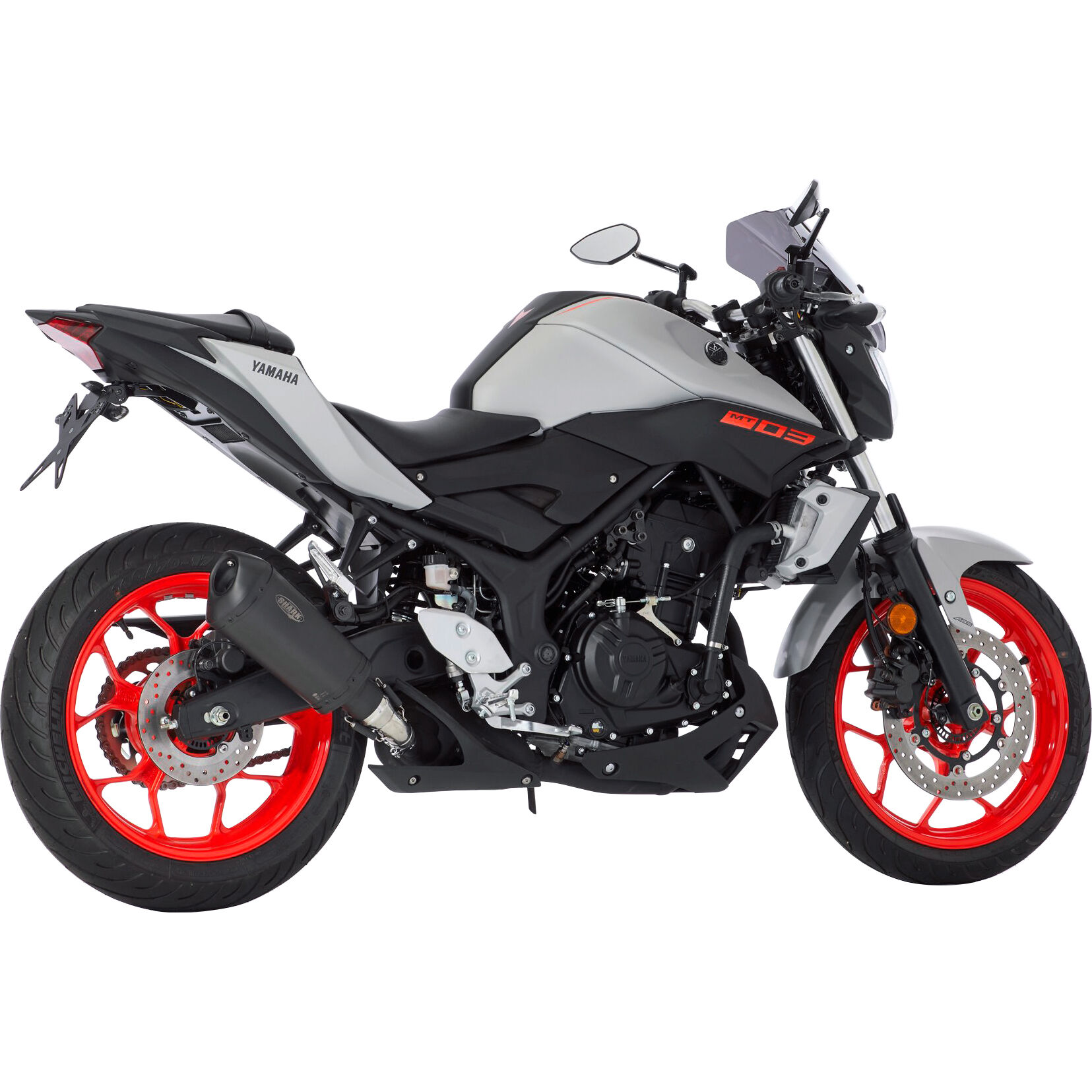 Shark exhaust DSX-10 Auspuff short schwarz für Yamaha MT-03/YZF R3 von Shark exhaust