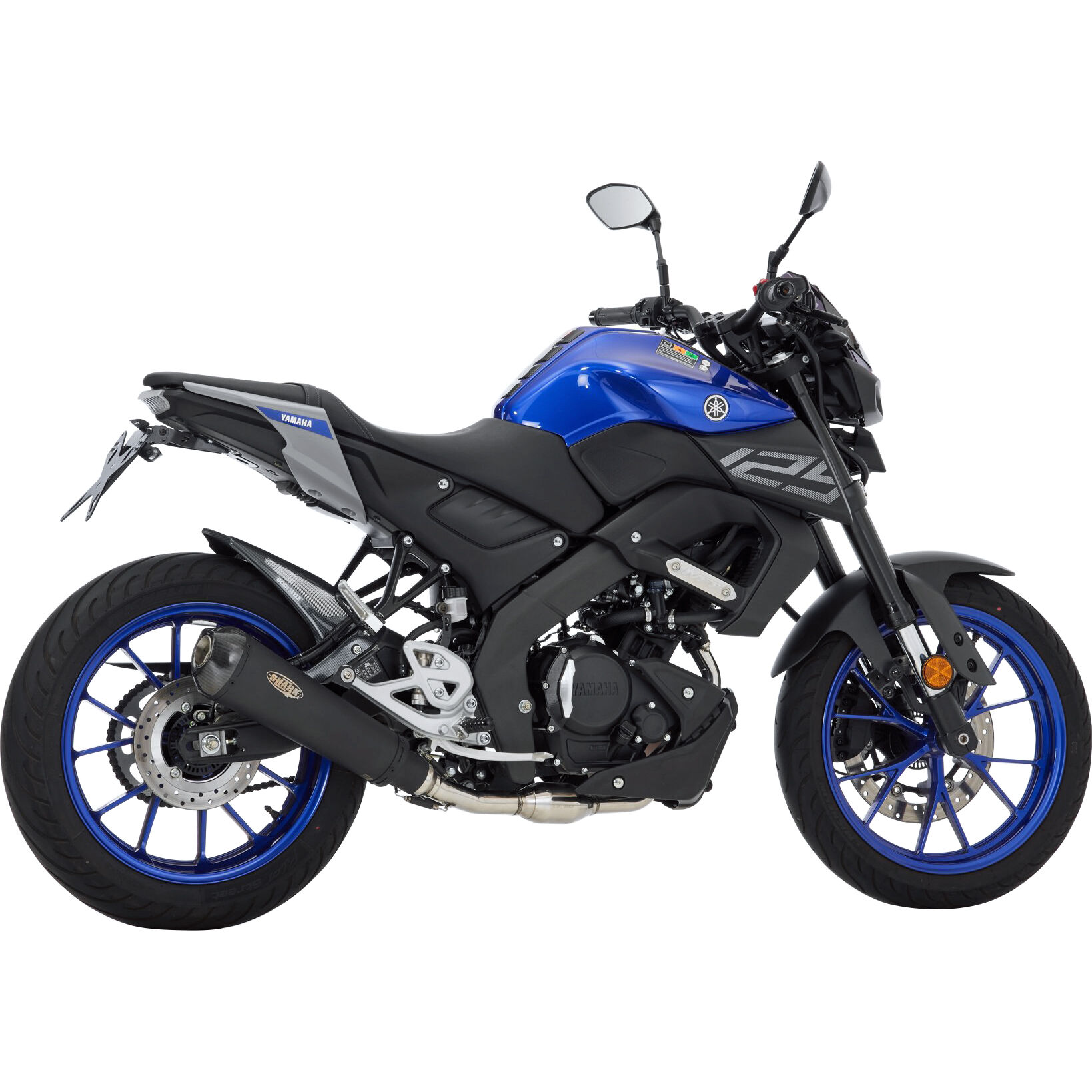 Shark exhaust DSX-7 Auspuff 1in1 schwarz für Yamaha MT/YZF R 125 RE40 2021 von Shark exhaust