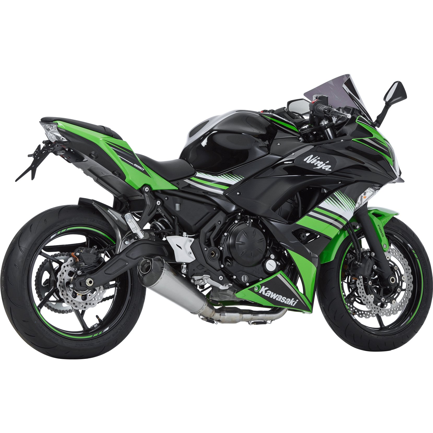 Shark exhaust DSX-7 Auspuff 2in1 silber für Kawa Z/Ninja 650 /RS 2021-2022 von Shark exhaust