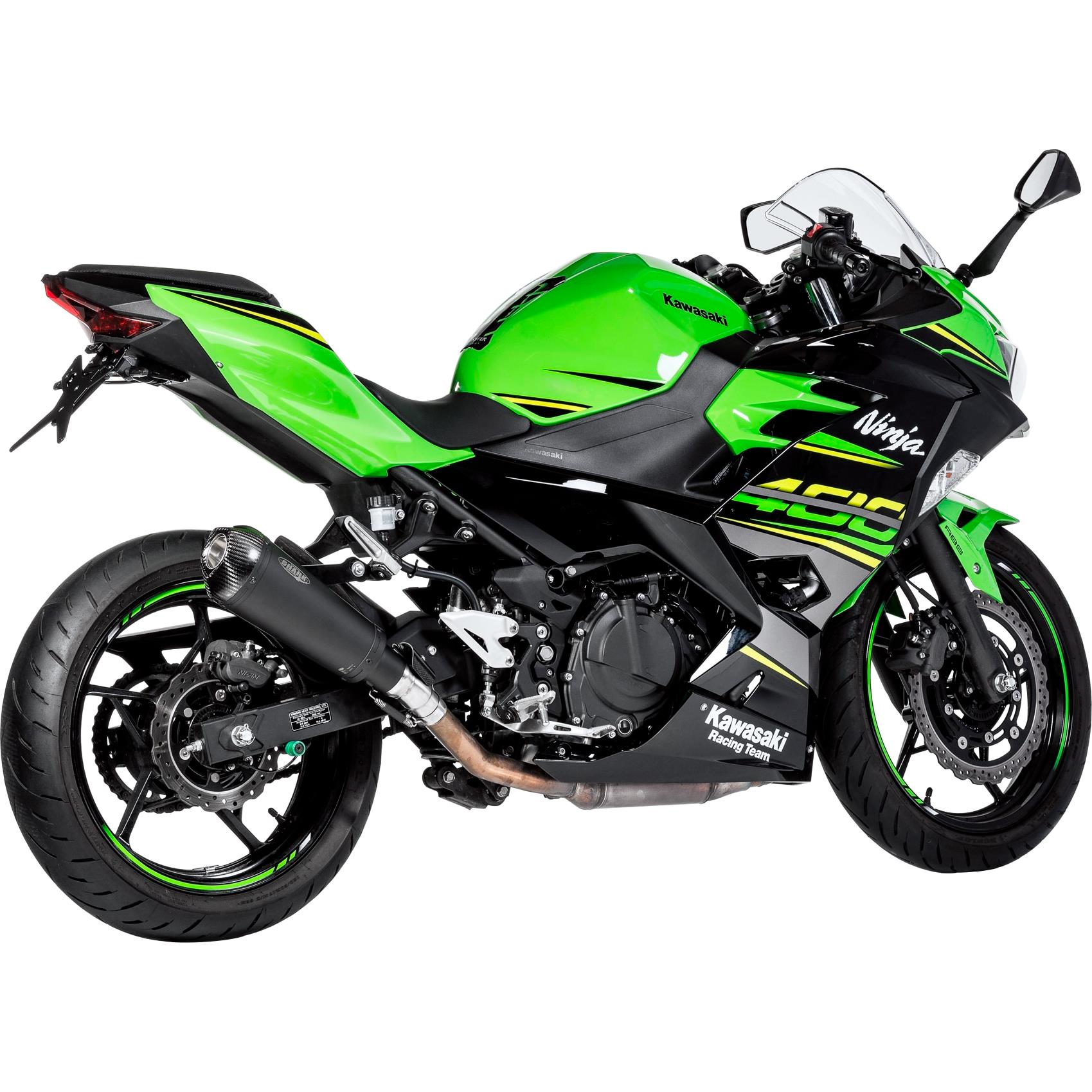 Shark exhaust DSX-7 Auspuff schwarz short 843176 für Kawasaki Z/Ninja 400 von Shark exhaust