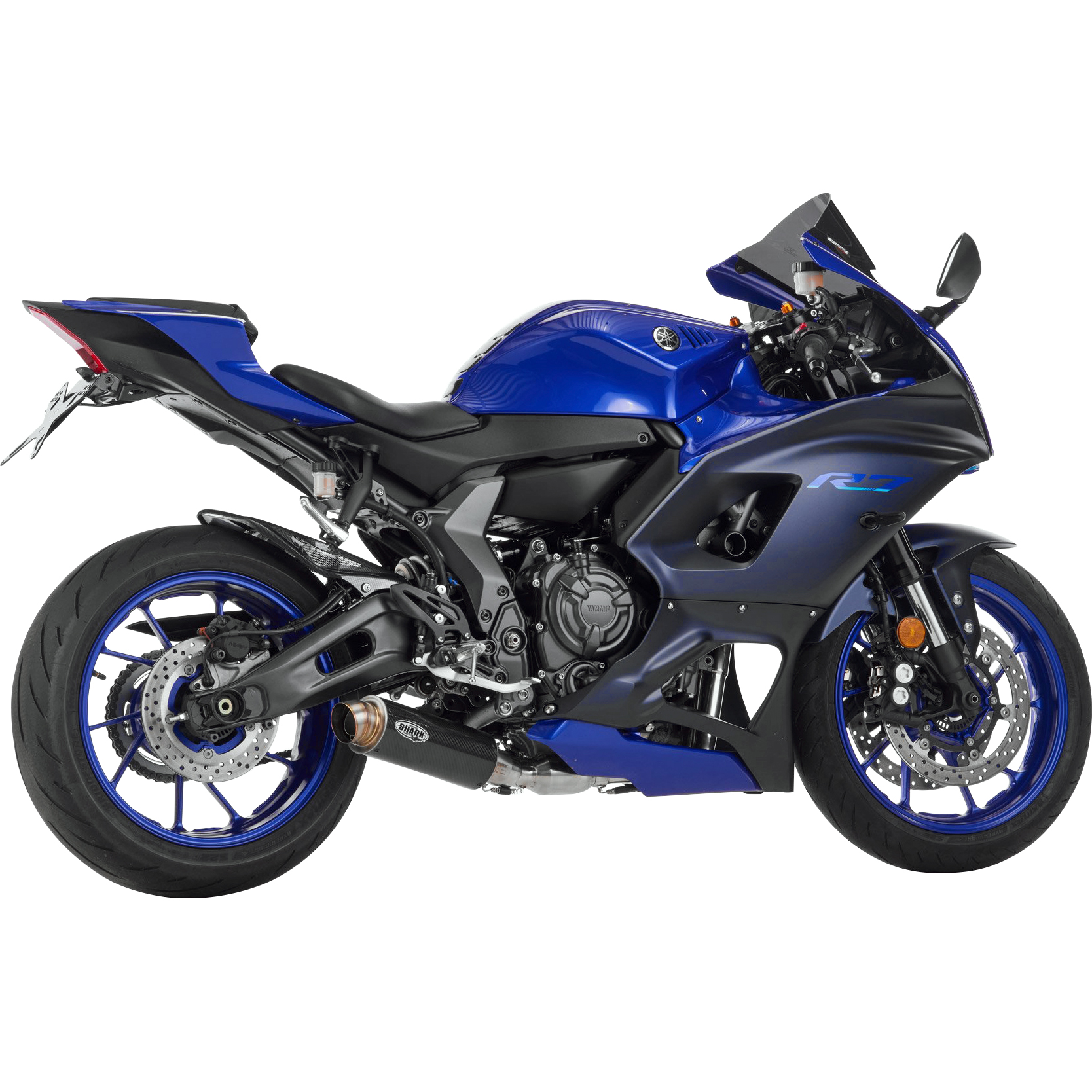 Shark exhaust SRC4 Auspuff 2in1 short Carbon für Yamaha YZF R7 2022- von Shark exhaust