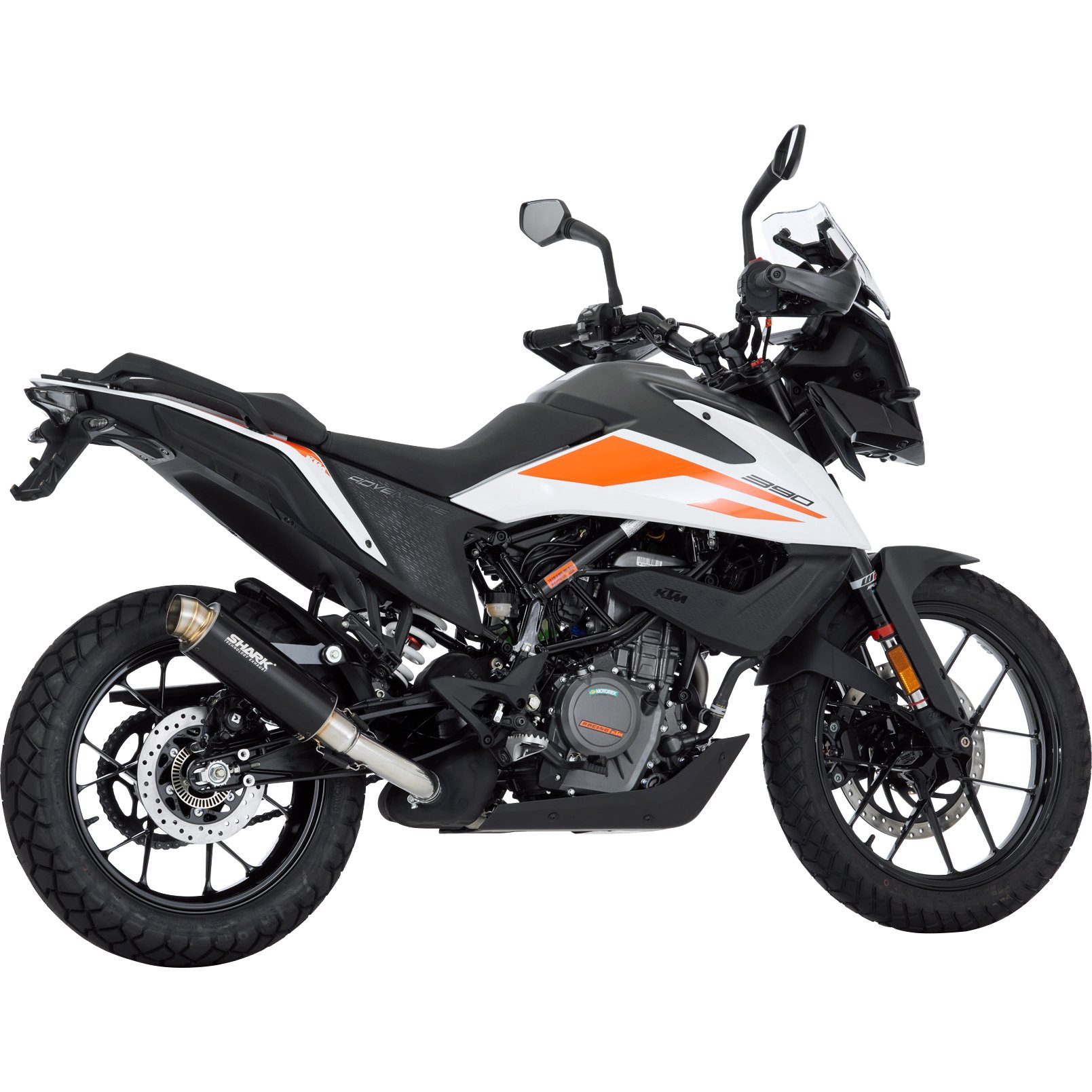 Shark exhaust SRC4 Auspuff short schwarz für KTM 390 Adventure von Shark exhaust