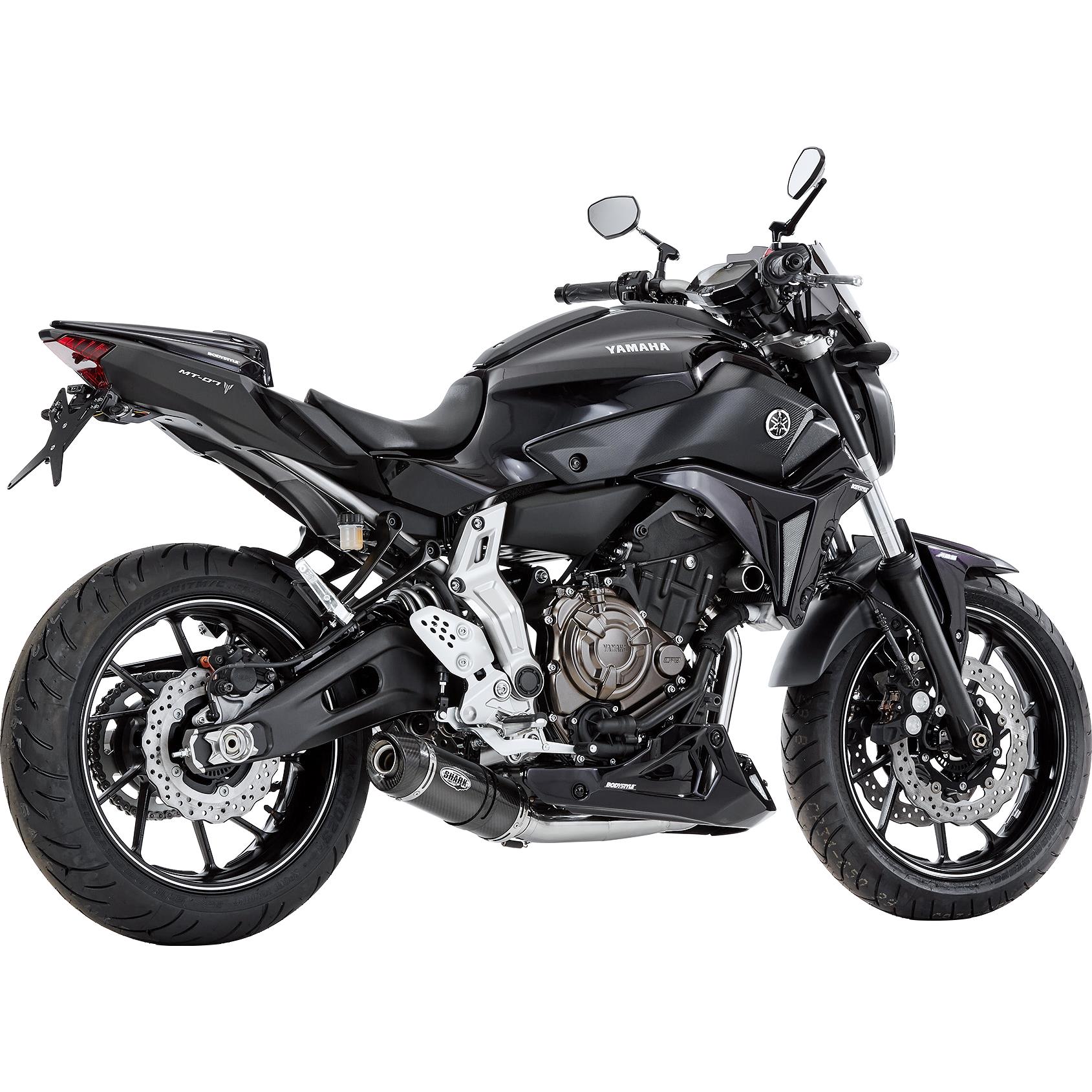 Shark exhaust Street GP Auspuff 2in1 carbon für Yamaha MT-07 2014-2016 von Shark exhaust