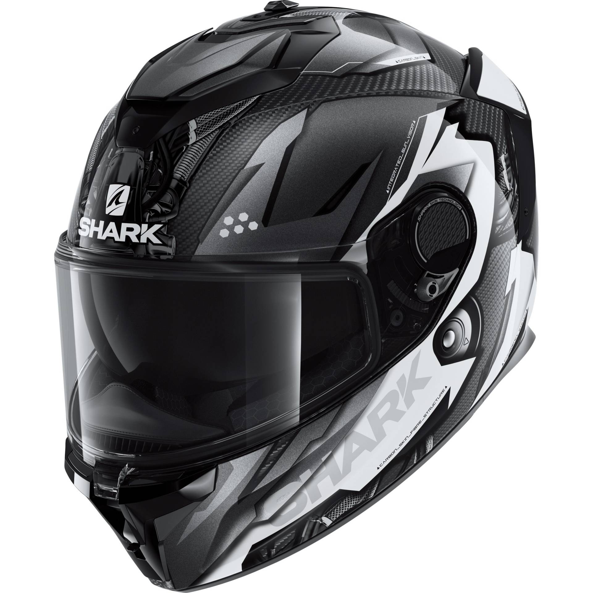 Shark helmets Spartan GT Carbon Urikan Silber Dekor M von Shark helmets