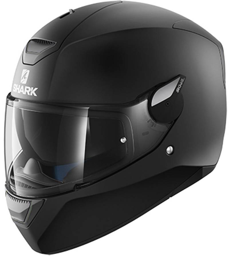 SHARK Motorradhelm Hark D-Skwal Blank Mat, Schwarz, Größe XL von SHARK